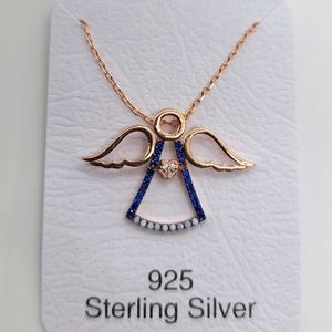 925 Sterling Silver Angel Women Necklace